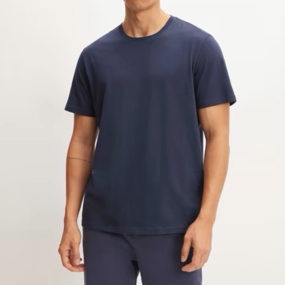 NWT Everlane‎ T-Shirt Men Crew Short Sleeve  Cotton Blue Medium Sustainable